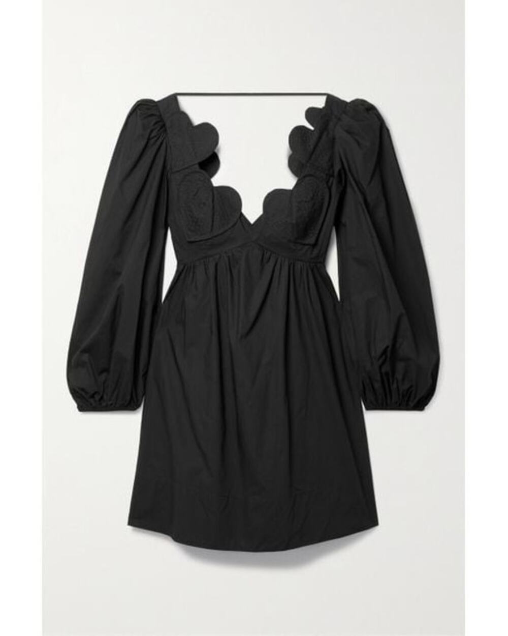 FARM Rio Black Heart Shaped Neck Mini Dress M Medium